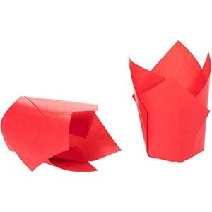 Tulip Cupcake Liners, Paper Baking Cups (3.5 Inches, Red, 300 Pack)