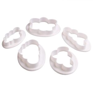 honbay 5pcs different plastic fluffy cloud cutters cookie cutters cake cutters fondant cloud cutters