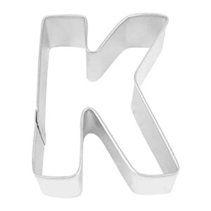 alphabet letter k 3 inch cookie cutter from the cookie cutter shop – tin plated steel cookie cutter