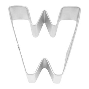 alphabet letter w 3 inch cookie cutter from the cookie cutter shop – tin plated steel cookie cutter