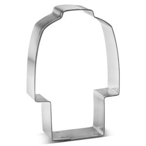 lab coat cookie cutter 4 inch - made in the usa – foose cookie cutters tin plated steel lab coat cookie mold