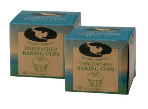 beyond gourmet 048/2 baking cups, unbleached paper, made in sweden, 2 boxes of 48