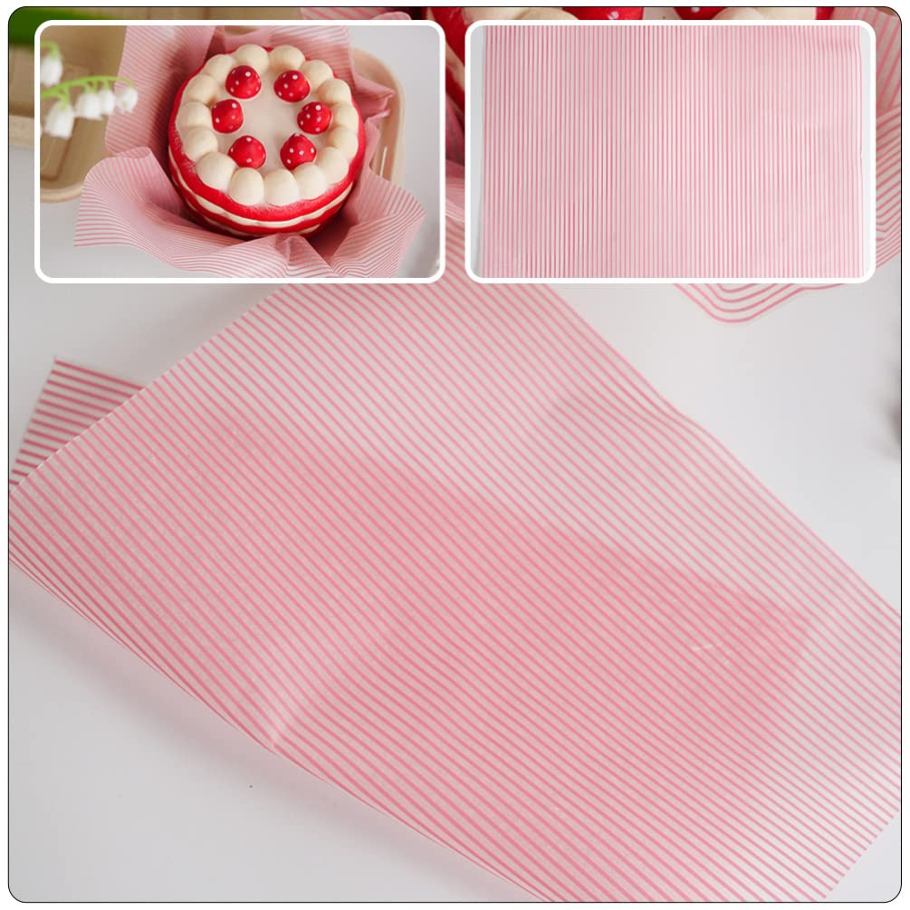Hemoton 50 Sheets Dry Waxed Deli Paper Sheets Paper Sandwich Paper Liners Food Basket Liners Wax Paper Deli Wrap Wax Paper Sheets for Wrapping Bread and Sandwiches Pink