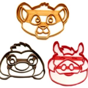 HAKUNA MATATA GROUP OF FRIENDS LION KING CHARACTERS SET OF 3 COOKIE CUTTERS USA PR1262