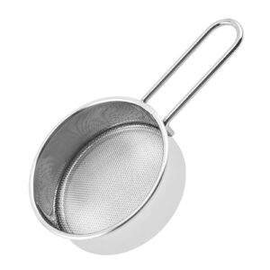 stainless steel powdered sugar sifter mini home flour sifter fine mesh flour sieve kitchen tool for baking, sugar, coffee and tea - diameter 2.5 inch, silver