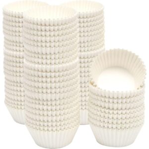 qiqee 1500 pcs white cupcake liners muffin linner no smell,food grade baking cups（standard size）