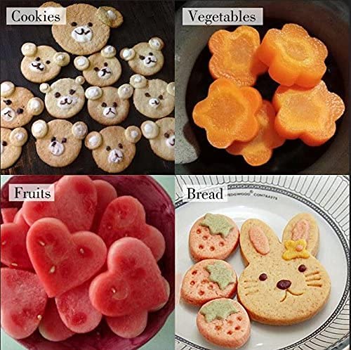 HUAFA Vegetable Cutter Shapes Set,Fruit and Cookie Stamps Mold,Cookie Cutter Decorative Food,Baking and Food Supplement Tools Accessories Crafts for Kitchen,Orange,8 Pcs