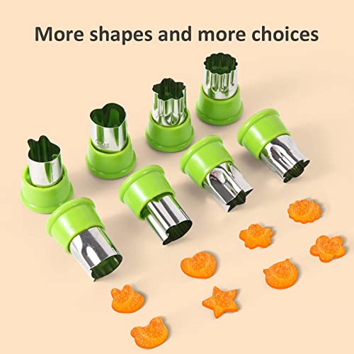 HUAFA Vegetable Cutter Shapes Set,Fruit and Cookie Stamps Mold,Cookie Cutter Decorative Food,Baking and Food Supplement Tools Accessories Crafts for Kitchen,Orange,8 Pcs