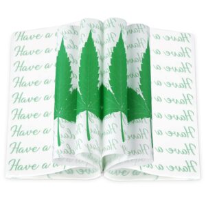 150 pcs wax paper sheet for food waterproof sandwich wrapping paper greaseproof wrapping tissue food picnic paper basket liners (leaf style, green)