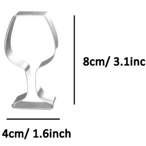 WJSYSHOP Mini Goblet Wine Glass Cookie Cutter