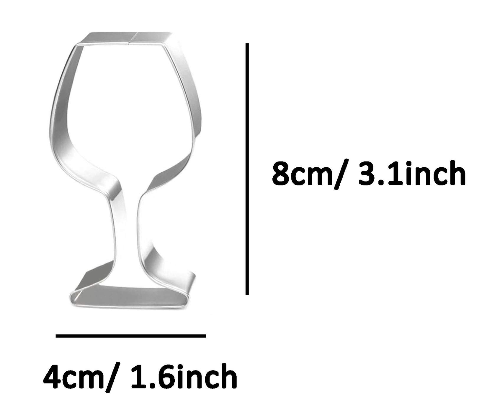 WJSYSHOP Mini Goblet Wine Glass Cookie Cutter