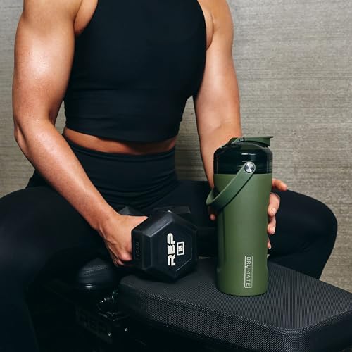 BrüMate MultiShaker Blender Shaker Bottle | 100% Leakproof Insulated Stainless Steel The Perfect Shaker Cup, Protein Shaker Bottle, and Pre Workout Bottle for the Gym | 26oz (Aqua)