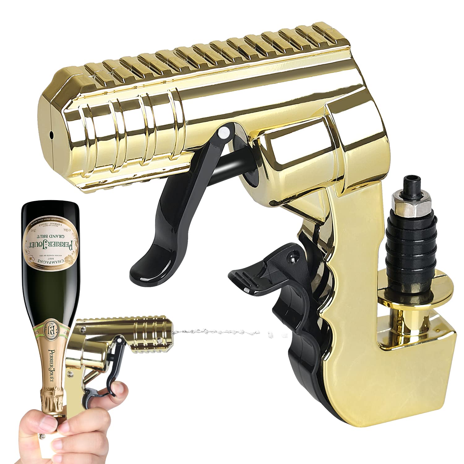 Champagne Gun Shooter,The 4th Generation Beer Gun Shooter,Alcohol Gun Shooter Bottle Squirt Spray Gun for Party Club Bar Festival Birthday Wedding Christmas