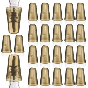 24 pieces translucent liquor pourer covers universal bottle pour dispenser liquor bottle covers liquor bottle covers bottle cover dust for home kitchen tools supplies