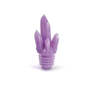 genuine fred liquid crystal, crystal bottle stopper, purple, 3 inches