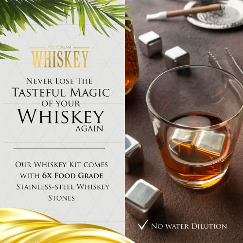 Whiskey Gifts for Men - Whiskey Making Kit - Whiskey Infusion Kit Gift Sets Men with Bottles, Wood Chips, Botanicals, Whiskey Stones - Whiskey Set - Husband Birthday Gift, Bourbon Kit Mens Gift Set