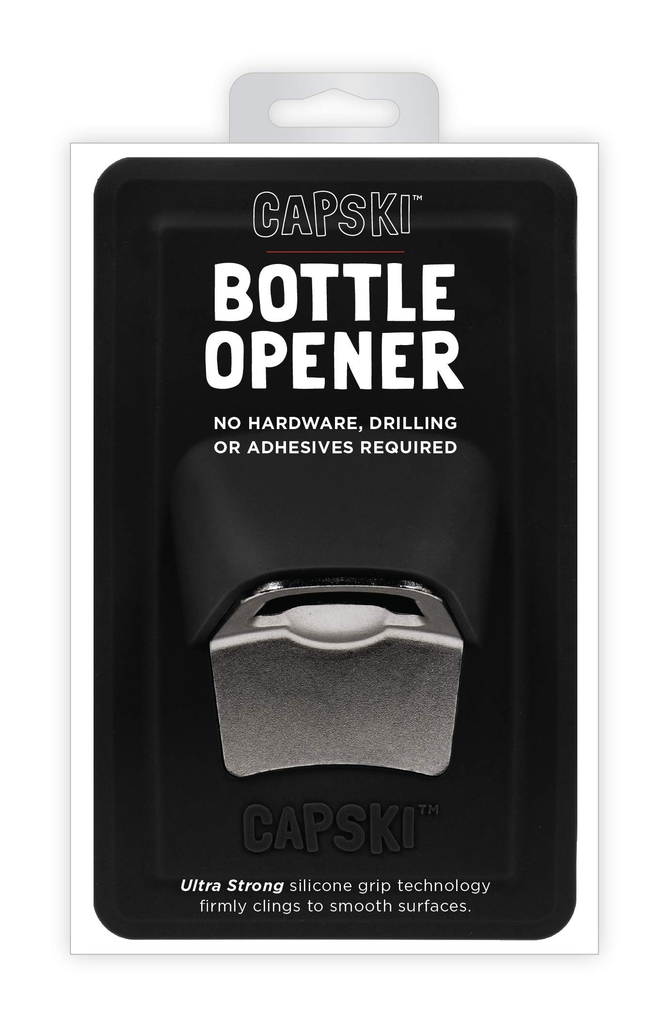 30 Watt CAPSKI | Silicone Portable Movable Man Cave Bottle Opener | No Screws or Glues | Grips Shiny Surface | Man Cave Gift