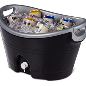 Igloo Party Bucket Cooler Black/Silver, 20 quart