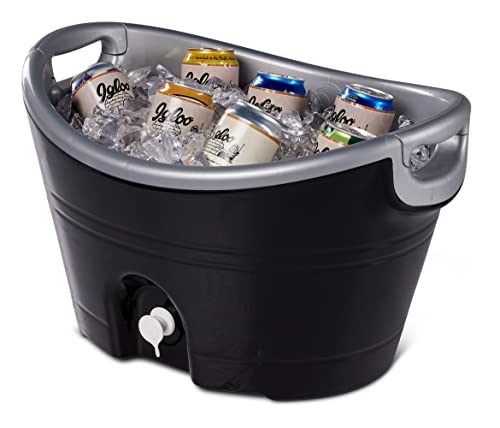 Igloo Party Bucket Cooler Black/Silver, 20 quart