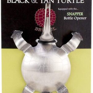 HIC Kitchen Brutul Black And Tan Turtle Beer Layering Tool, Stainless Steel