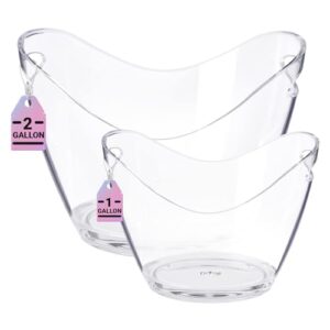 ice bucket party clear acrylic wine or champagne bottles drinks chiller (1, 3.5 + 8 liter combo)