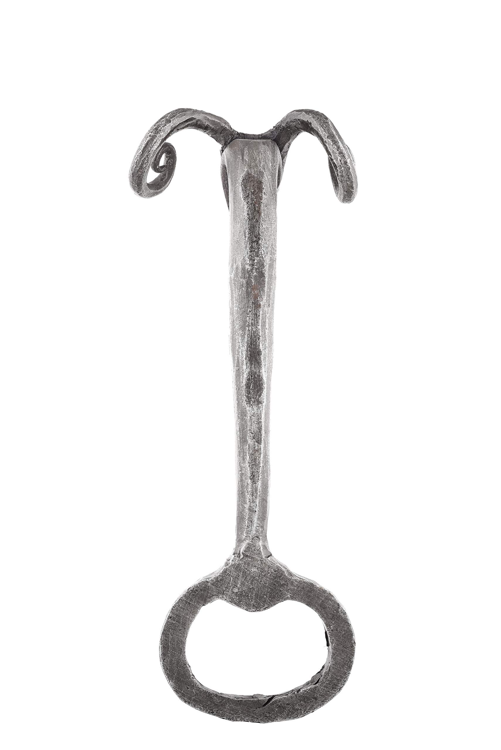 Rams Head Hand Forged Iron Beer Bottle Opener - Handmade by Evvy Functional Art