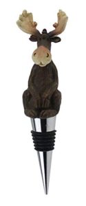moose wine stopper bottle topper, collectible lodge decor, 7-inch