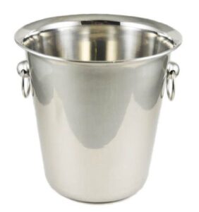 winco wb-4 4 quart wine bucket,stainless steel,set of 3