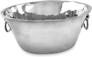 beatriz ball large soho ice bucket with handles, metallic