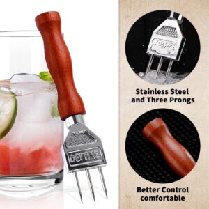 Ice Pick Stainless Steel Ice Crusher with Wooden Handle Ice Chipper Ideal for Breaking Ice Kitchen Tool 3 Pack