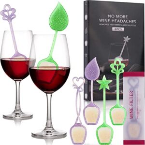 wine sulfite filter remove sulfite histamine - 8pcs purifier stir stick wine reduce allergic reactions and eliminate headaches and hangovers