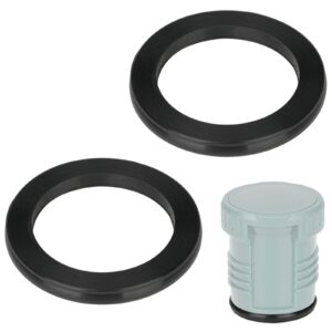 luaatt thermos replacement seal ring,2 pack black silicone sealing ring for stanley classic stainless steel vacuum bottle stopper (1.1 qt/1.5qt/2 qt)