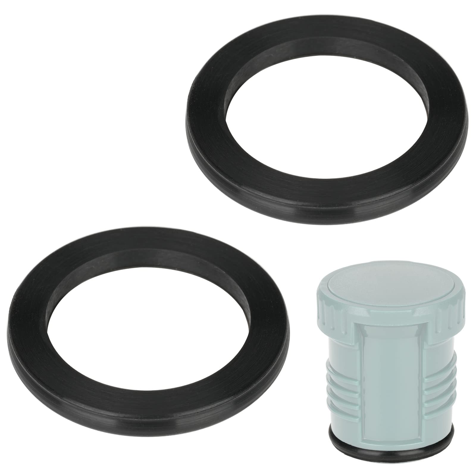 LUAATT Thermos Replacement Seal Ring,2 Pack Black Silicone Sealing Ring For Stanley Classic Stainless Steel Vacuum Bottle Stopper (1.1 QT/1.5QT/2 QT)