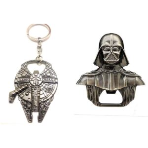 LuxuryTeech, 2 Pcs Star Wars Bottle Wine Opener Bottle Zinc Alloy Black Knight Darth Vader Outdoor Tool - Wine Bottle Opener Kitchen Tools for Souvenirs Kitchen Tools for Souvenirs & Gift, Silver