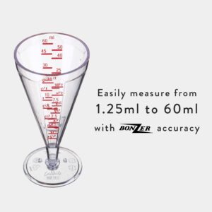 Easy Jigger® Spirit Measure by Difford’s Guide and Bonzer | Cocktail Jigger Spirit Measures (25ml, 50ml, 60ml) for Unbeatable Accuracy| Single or Double Shot Alcohol Measure