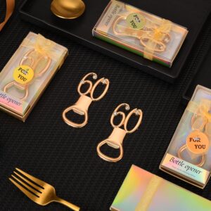 24PCS gold 60th bottle opener for 60th birthday favors 60th gold wedding party gifts 60th birthday party souvenirs or decorations for' guests (24, 60)