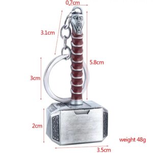 Bottle Opener Thor Bottle Opener Shape Beer Opener Funny Thor of Hammer Mjolnir Keychain Opener Thor Hammer Lovers Gift Party Pub Bar Gifts Wine Corkscrew Beverage Wrench  (Silver)