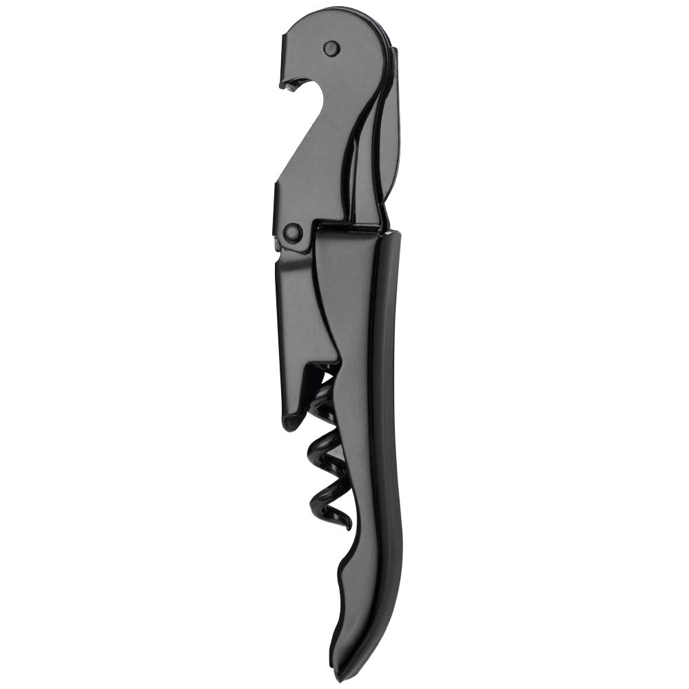 YFS Professional Waiter Corkscrew with Foil Cutter and Bottle Opener, Black Heavy Duty Wine Key for Restaurant Waiters