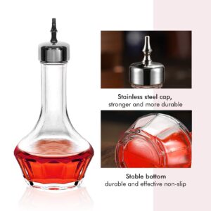 LINALL Bitters Bottle Set of 6-50ml Glass Dash Bottle with Dasher Top, Professional Bar Tool for Making Cocktails