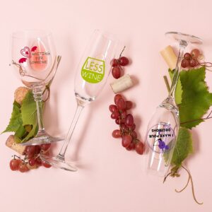 Outus 120 Pieces Glass Drink Markers Funny Stickers for Glasses for Tasting Party Charms and Favors Dinner Party Wedding BBQ Pub