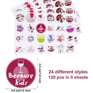 Outus 120 Pieces Glass Drink Markers Funny Stickers for Glasses for Tasting Party Charms and Favors Dinner Party Wedding BBQ Pub