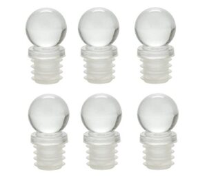 nakpunar 6 pcs glass bottle stopper with silicon plug and glass ball top
