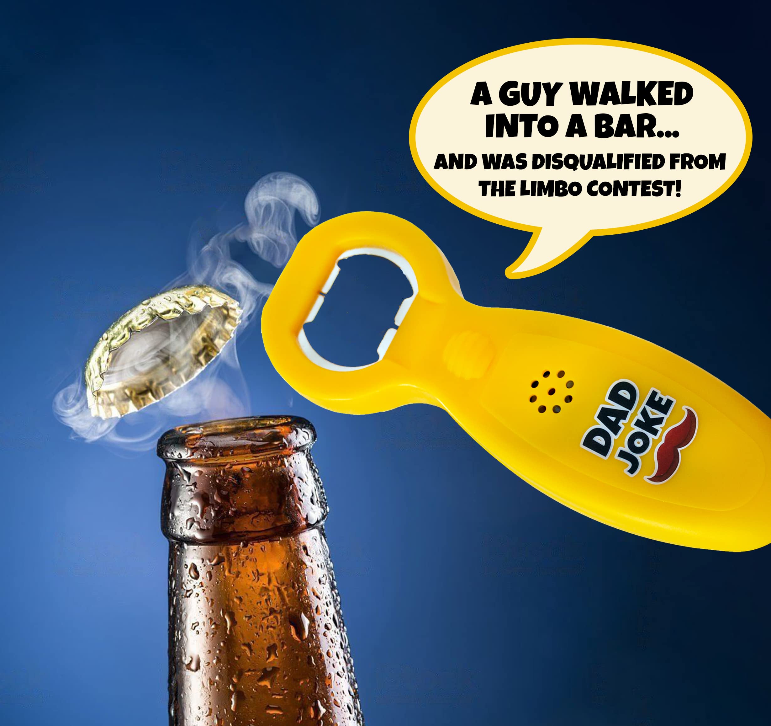 Dad Joke Bottle Opener | A funny Gift for Dad with 30+ hilarious Dad Jokes