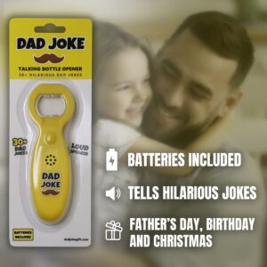 Dad Joke Bottle Opener | A funny Gift for Dad with 30+ hilarious Dad Jokes