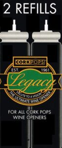 cork pops cartridge bottle opener refills (4 packs of 2 refills)