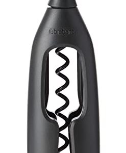 Brabantia Tasty+ Wine Bottle Opener Corkscrew (Dark Gray) Easy To Use, Safe Enclosed Spiral, Extra Large Turning Handle