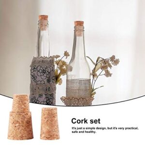 Beavorty 25Pcs Tapered Cork Plugs Wooden Wine Bottle Cork Stoppers Natural Creative Wine Cork Beverage Stoppers Replacement Corks for Wine Beer Bottle