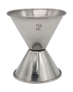 hudson & lane stainless steel cocktail barware double measuring jigger 1 oz x 1.5 oz