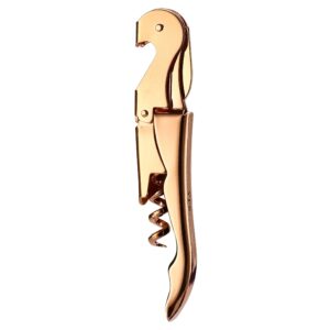 yfs professional waiter corkscrew with foil cutter and bottle opener, rose gold heavy duty wine key for restaurant waiters