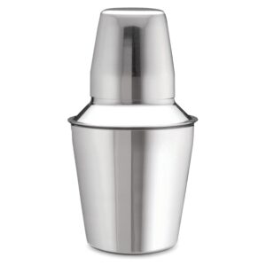 tablecraft 3-piece stainless steel cocktail shaker, 8-ounce